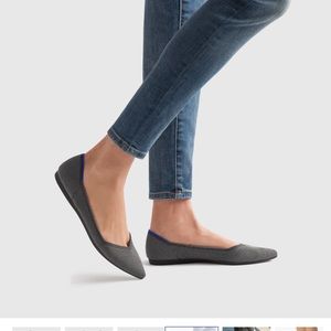 Rothy’s Point flats in Cloud Grey Birdseye